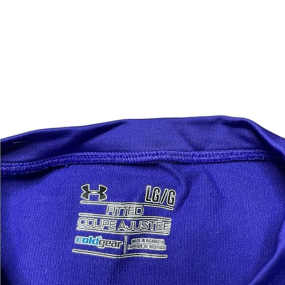 UNDER ARMOUR Coldgear Crewneck Long Sleeve Base Layer Shirt Purple Size Large - Picture 5 of 6